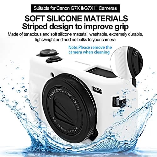 Easy Hood White Silicone Camera Case for Canon Powershot G7X Mark II | Protective Cover thumbnail 3
