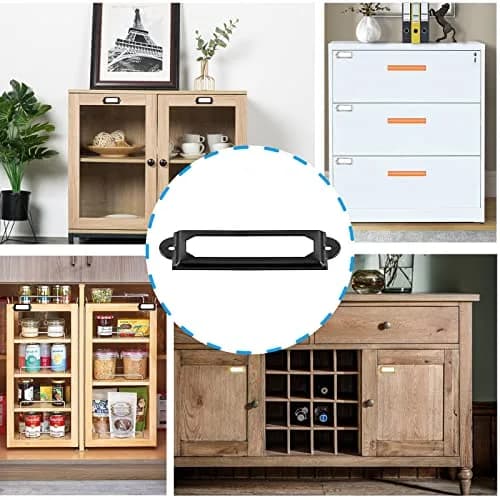 suiwotin Metal Label Holder, 60mm x 17mm | Rustproof, Corrosion Resistant, File Drawer Label Frames thumbnail 7