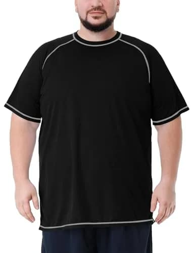 Idtswch Big & Tall Rash Guard Sun Protection UPF 50+ | Quick Dry Swim Shirt for Men (4X-Large Big Tall) thumbnail 1