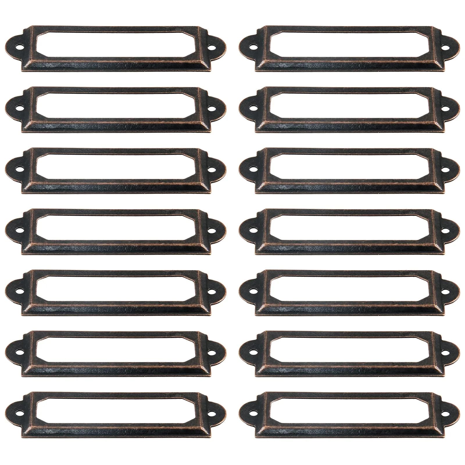 suiwotin Metal Label Holder, 60mm x 17mm | Rustproof File Drawer Labels for Office & School