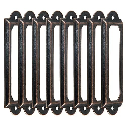 suiwotin Metal Label Holder, 60mm x 17mm | Rustproof File Drawer Labels for Office & School thumbnail 6