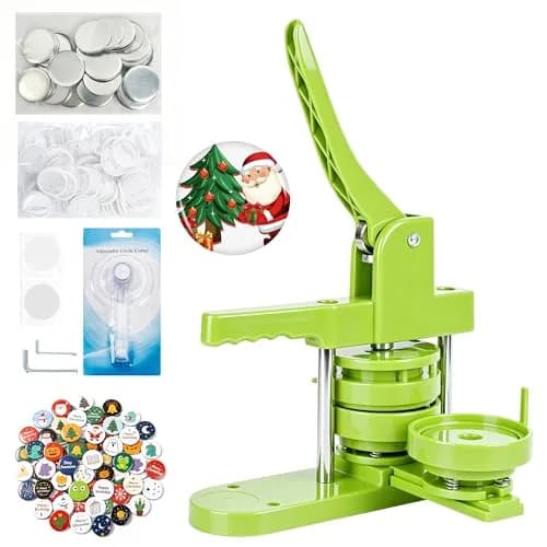 MK.Bear Button Maker Machine 75mm | DIY Button Badge Press with Supplies thumbnail 1