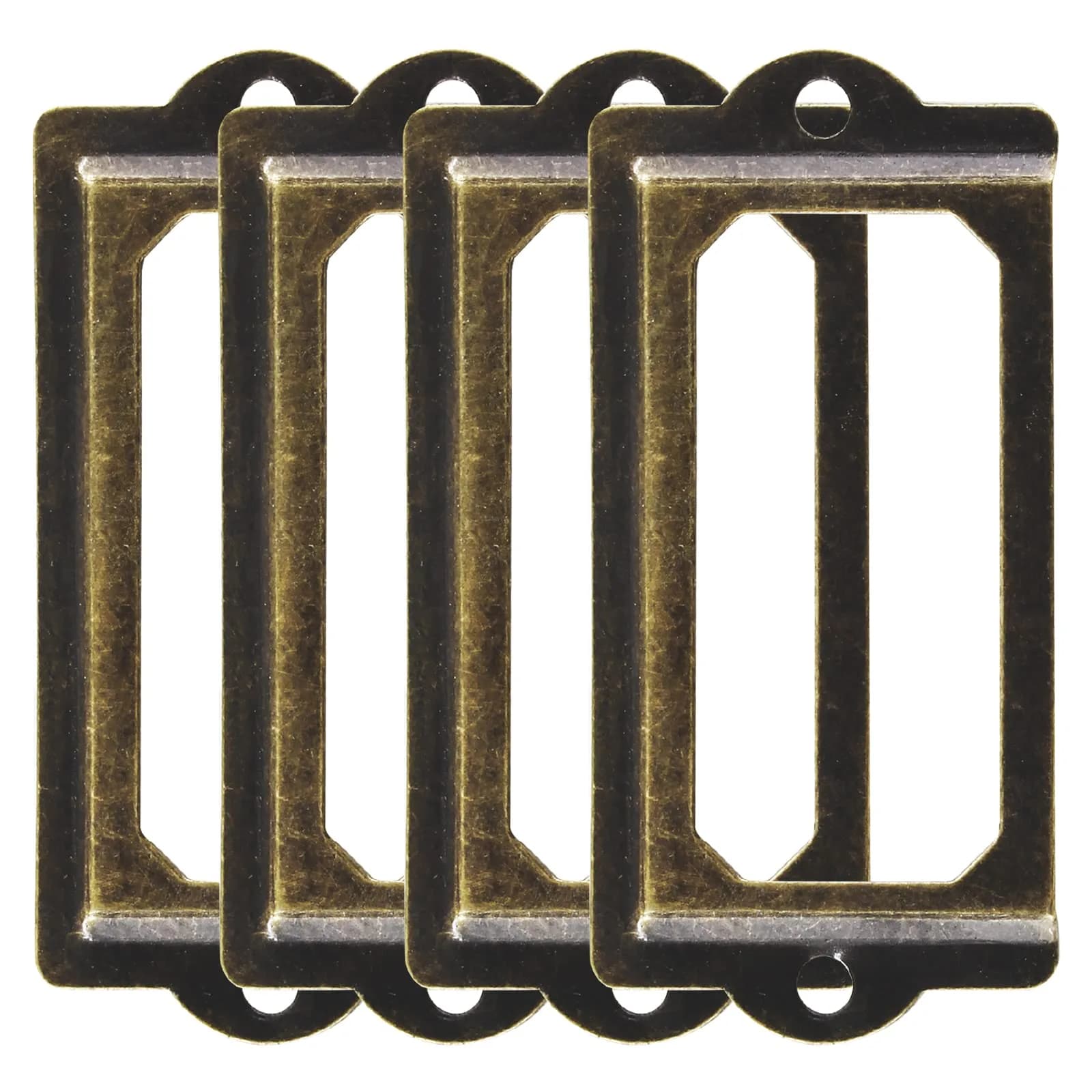 suiwotin Metal Label Holder, 60mm x 17mm | Rustproof File Drawer Labels for Office & School — Bronze / 70mm x 33mm