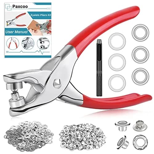 PAXCOO Grommet Tool Kit 6mm 1/4 Inch | Light-Duty Eyelet Kit for Leather & Crafts thumbnail 1