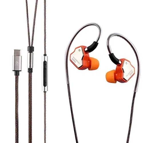 Linsoul 7Hz Salnotes Zero In-Ear Earphone 10mm Dynamic Driver | HiFi Sound, Detachable Cable, Orange thumbnail 1