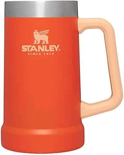 STANLEY Stay-Chill Beer Stein 709ml (24 oz) | Heavy Duty Big Grip Handle | Insulated Stainless Steel Party Mug | Tigerlily thumbnail 1