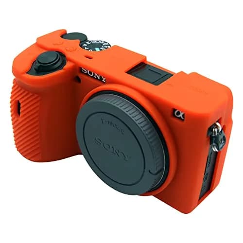Easy Hood Camera Case for Sony A6600 ILCE-6600 in Orange | Silicone Protective Cover thumbnail 1