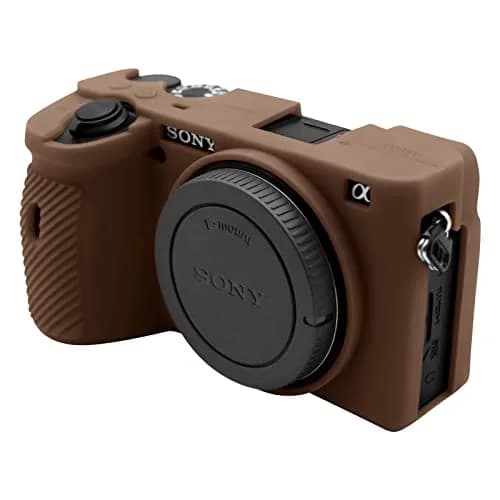 Easy Hood Camera Case for Sony A6600 ILCE-6600 | Silicone Protective Cover in Brown thumbnail 1