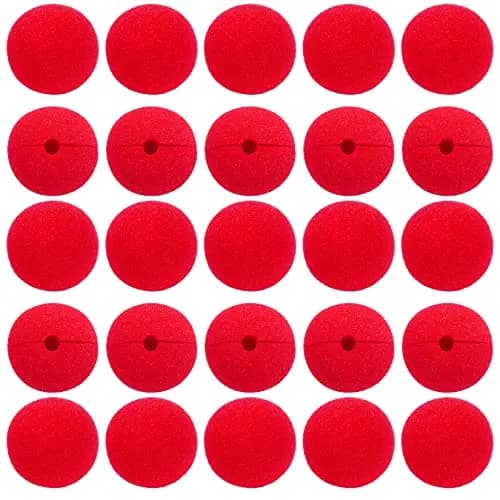 jiebor Red 25PCS Clown Nose Accessories | 5 cm (2 inches) thumbnail 1