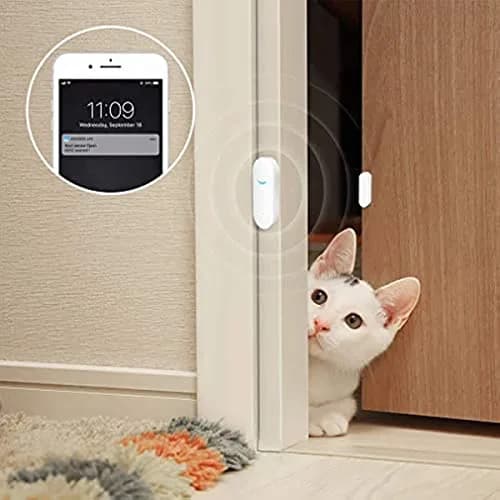 SENCKIT Smart Door/Window Sensor 4-Pack | WiFi Alarm, Wireless Alerts, Compatible with Alexa/Google Assistant thumbnail 4