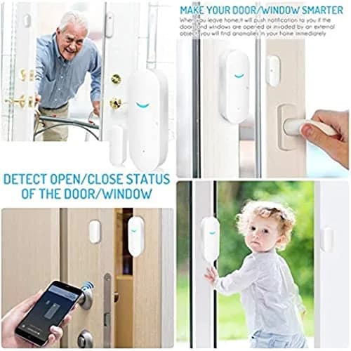 SENCKIT Smart Door/Window Sensor 4-Pack | WiFi Alarm, Wireless Alerts, Compatible with Alexa/Google Assistant thumbnail 5