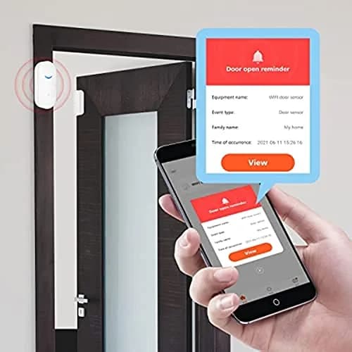 SENCKIT Smart Door/Window Sensor 4-Pack | WiFi Alarm, Wireless Alerts, Compatible with Alexa/Google Assistant thumbnail 1