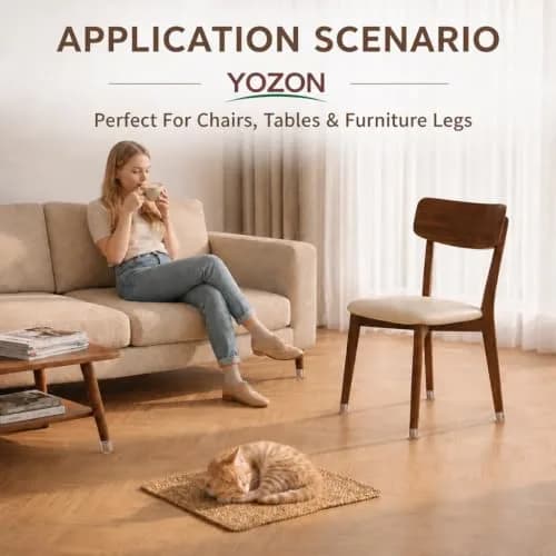 YOZON Chair Leg Floor Protectors Silicone Caps 32 Count | Protects Hardwood, Tile, Laminate Floors thumbnail 6
