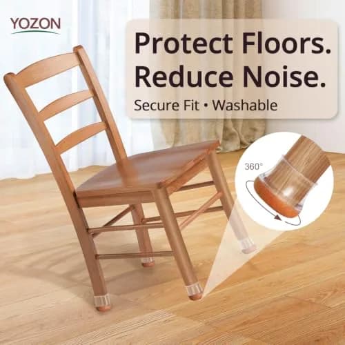 YOZON Chair Leg Floor Protectors Silicone Caps 32 Count | Protects Hardwood, Tile, Laminate Floors thumbnail 2