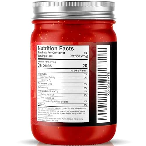 WELLNESS LABSRX Strawberry Sea Moss Gel 300ml (10 Fl Oz) | Nutrient-Rich Superfood for Wellness thumbnail 2