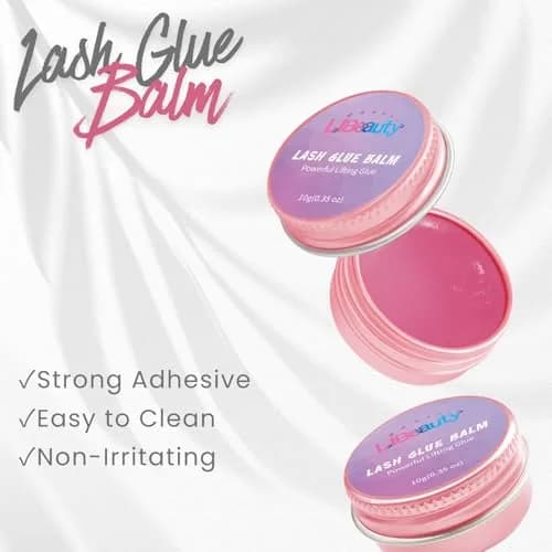 Libeauty Lash Lift Glue Balm Pink Rose 10g (0.35 oz) | Easy Adjustment & Strong Hold for Lashes & Brows thumbnail 4