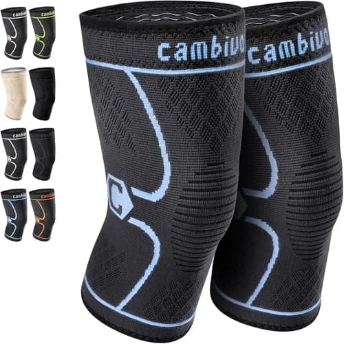 CAMBIVO 2 Pack Knee Brace Compression Sleeve for Men & Women, Blue X-Large | Orthopedic Brace thumbnail 1