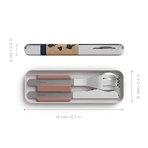 monbento MB Slim Box Moka Flatware Set 3 Pieces | Reusable Stainless Steel Cutlery for Lunch thumbnail 3