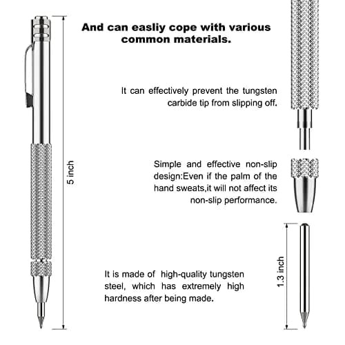 Glieskir Tungsten Carbide Scriber Set with Magnet & 20 Tips | Precision Metal & Glass Marking Tool thumbnail 2