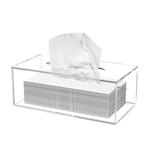 PITBVO Clear Acrylic Tissue Box Cover | Modern, Durable, Easy to Clean (22.99 USD) thumbnail 1