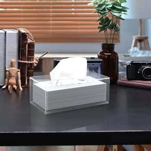 PITBVO Clear Acrylic Tissue Box Cover | Modern, Durable, Easy to Clean (22.99 USD) thumbnail 4