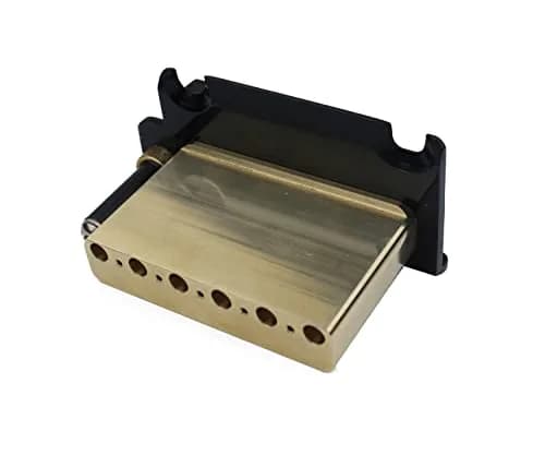 Guyker Non-locking 2 Point Guitar Tremolo Bridge 83.2 x 40.3mm | CNC Machined Brass Block for ST Electric Guitar (Black) thumbnail 5