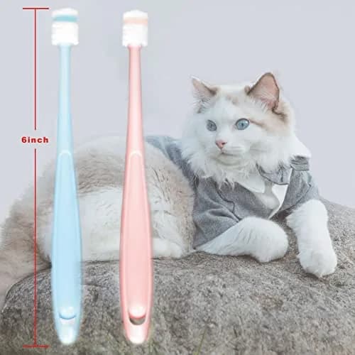 YMPEKA Pet Toothbrush Kit for Cats & Dogs 3 Pack | Deep Clean Silicone Bristles thumbnail 6