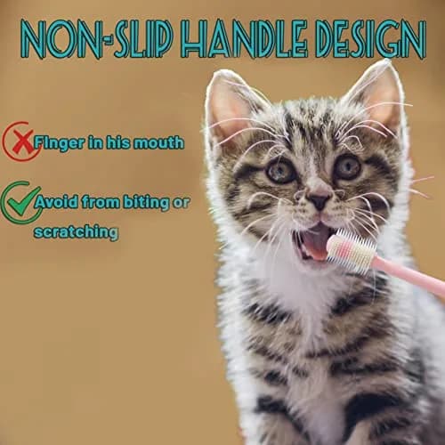 YMPEKA Pet Toothbrush Kit for Cats & Dogs 3 Pack | Deep Clean Silicone Bristles thumbnail 3