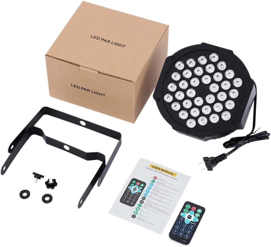 Litake DJ Par Lights, RGB 36 LED Stage Lights Sound Activated,Remote & DMX Controlled, 8 Pack | RGB 36 LEDs for Party & Events thumbnail 7