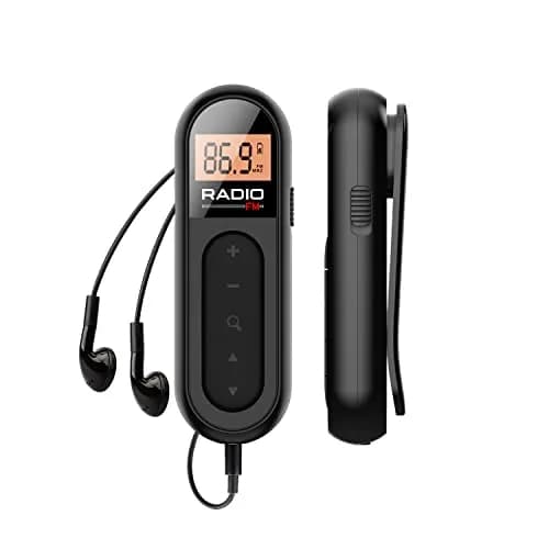 UMUTOO MI03 Pocket FM Radio with Clip Rechargeable Black | Portable Personal FM Receiver for Outdoor Use thumbnail 1