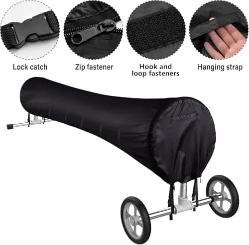 Tlswshsy 18ft Pool Solar Reel Cover | Heavy Duty Woven Polyethylene for All-Weather Protection thumbnail 3