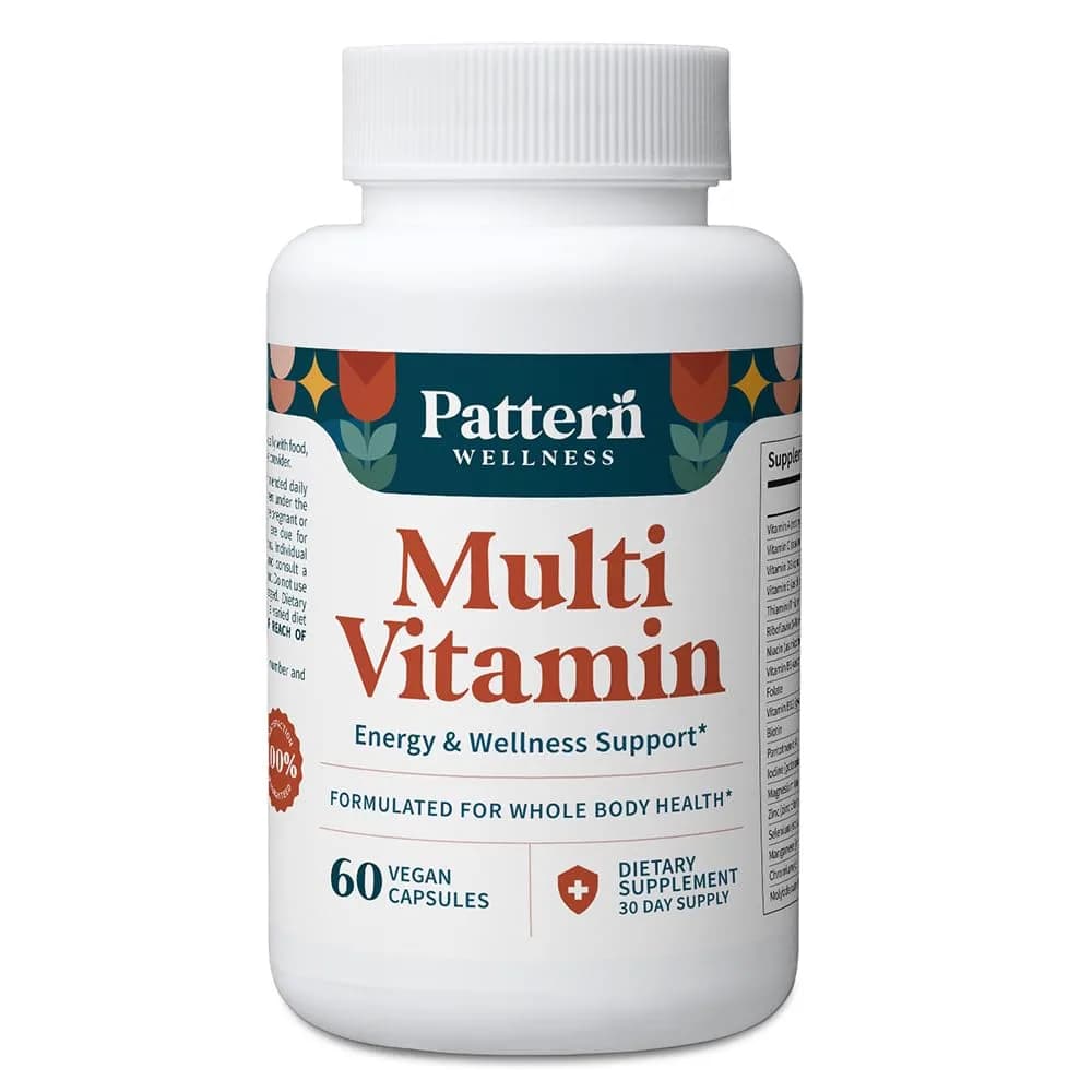 Pattern Wellness Multivitamin for Men & Women – 60 Vegan Capsules | Supports Energy & Whole Body Health - main product image