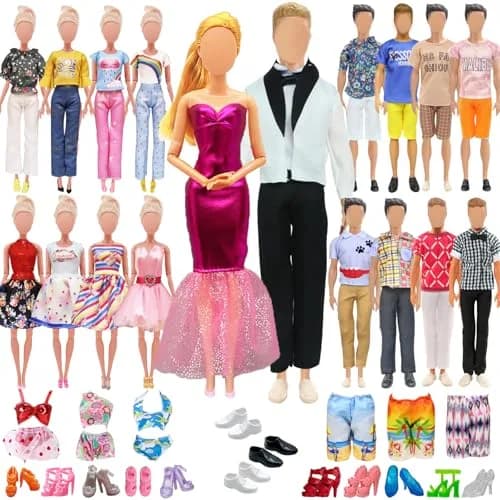 Carreuty 27 PCS Doll Clothes & Accessories Set for 11.5" & 12" Dolls | Creative Dress-Up Play thumbnail 1