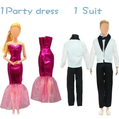 Carreuty 27 PCS Doll Clothes & Accessories Set for 11.5" & 12" Dolls | Creative Dress-Up Play thumbnail 2