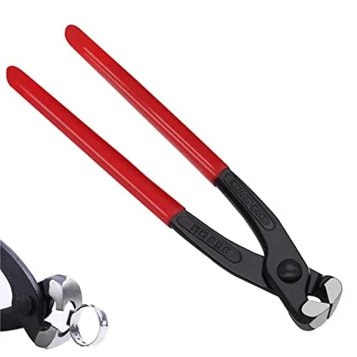 Tnisesm Ear Clamp Pliers 9 inch | Carbon Steel Hose Clamp Crimping Tool for Pipes & Fuel Lines thumbnail 1