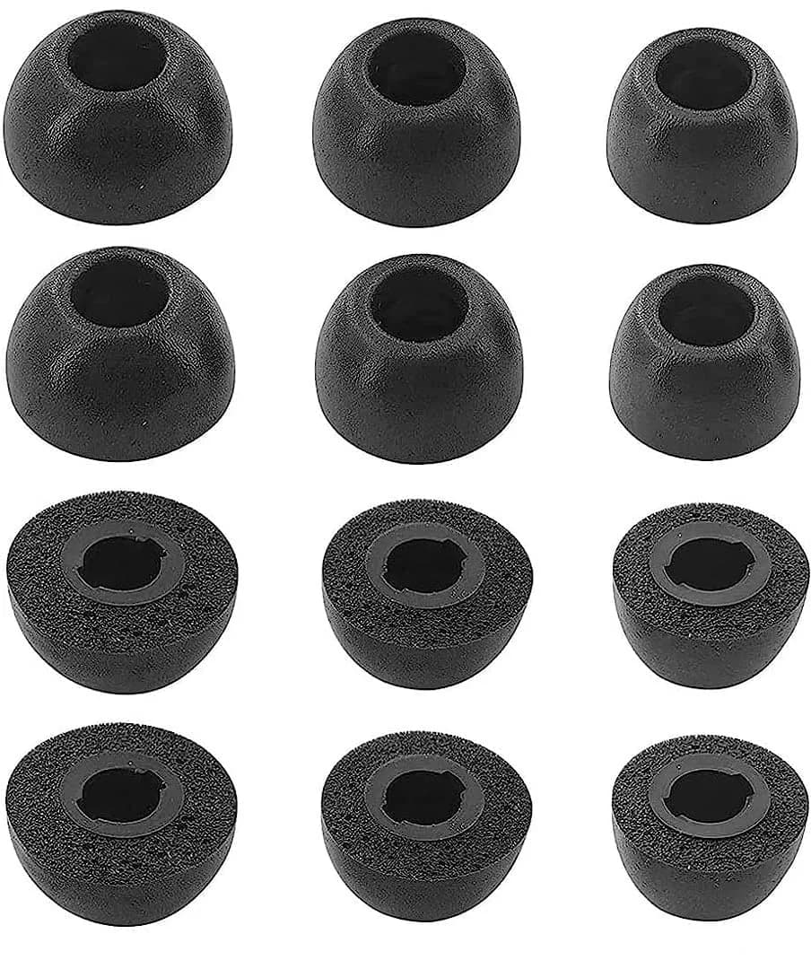 Rqker Foam Ear Tips Compatible with Bose QuietComfort Earbuds II 6 Pairs S/M/L Sizes Black | Ultra Soft Foam for Noise Isolation
