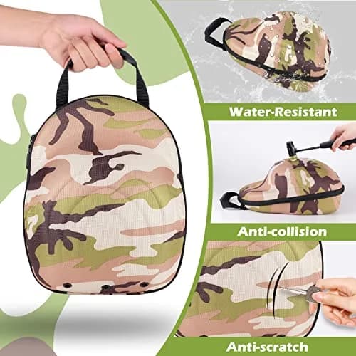 Glamgen Hat Travel Hard Case for 6 Baseball Caps | Lightweight & Durable Organizer with Shoulder Strap thumbnail 3