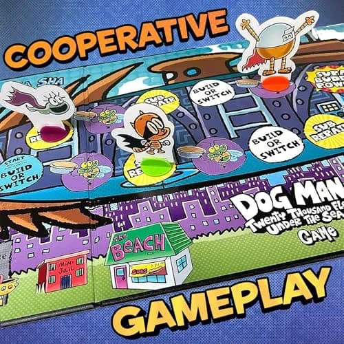 University Games Dog Man Twenty Thousand Fleas Under the Sea Board Game | Ages 6+ | Cooperative Family Fun thumbnail 4