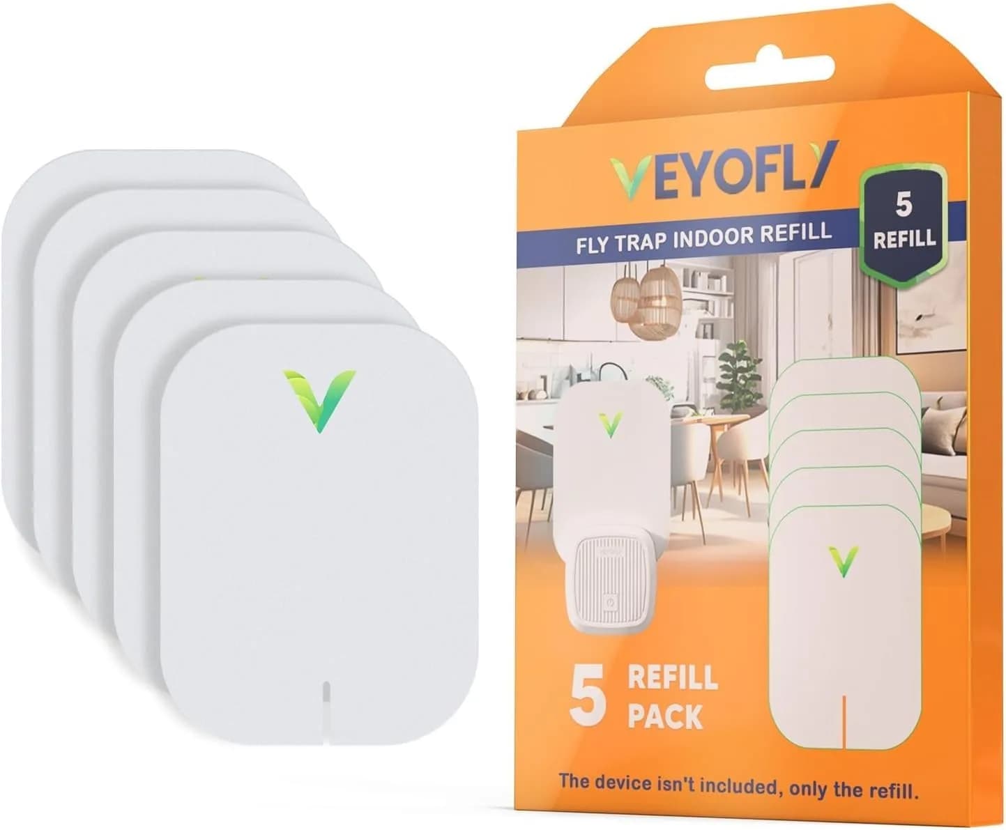 VEYOFLY Official Refill Fruit Fly Traps Indoor, Gnat Trap | 5 Refills - main product image