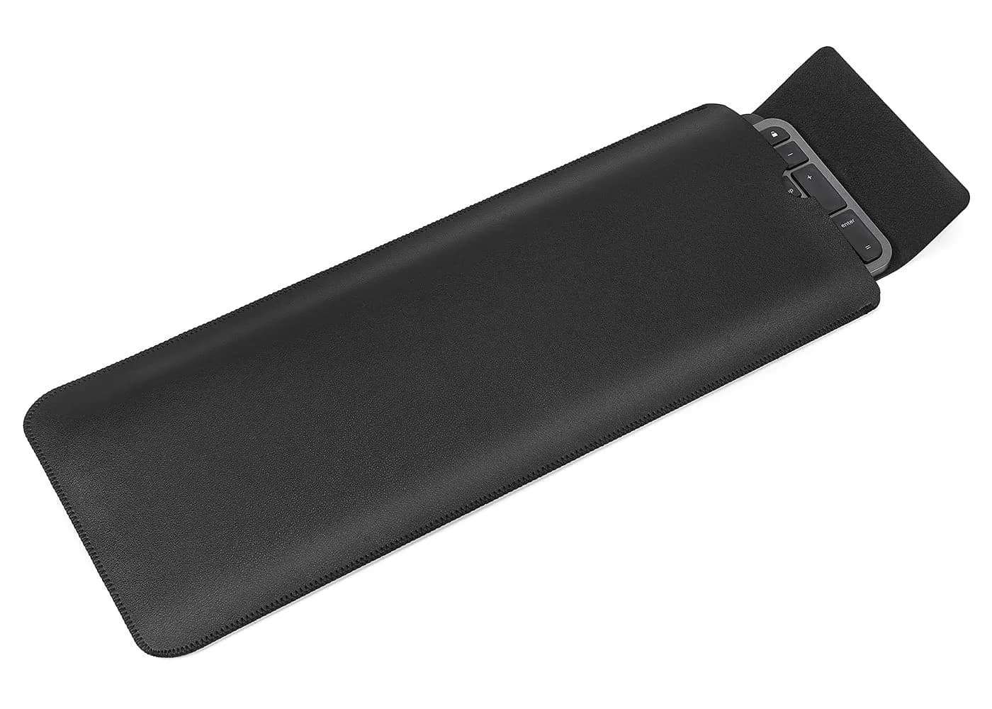 LEZE PU Leather Keyboard Sleeve Case for Logitech MX Keys S & MX Mechanical Keyboards, Black | Protects Against Dust, Scratches, and Spills - main product image
