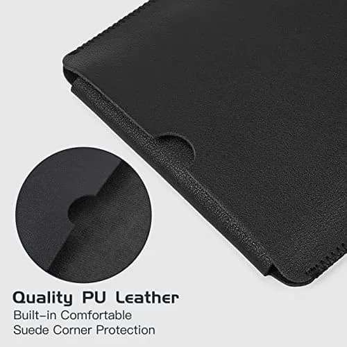 LEZE PU Leather Keyboard Sleeve Case for Logitech MX Keys S & MX Mechanical Keyboards, Black | Protects Against Dust, Scratches, and Spills thumbnail 3