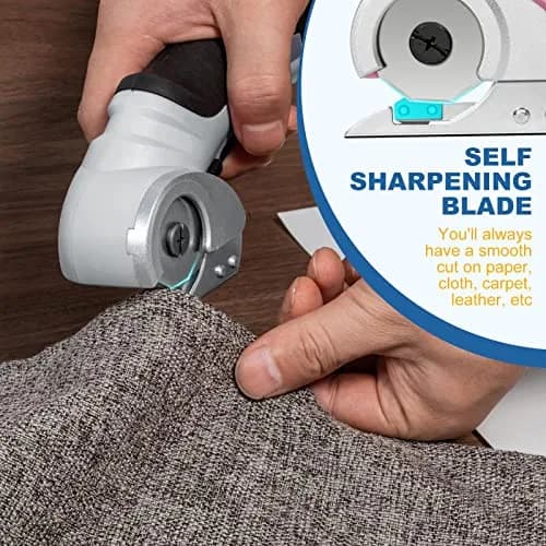 VLOXO Cordless Electric Scissors 4.2V Cardboard Cutter with Safety Lock | Cuts 8mm Thick Materials Effortlessly thumbnail 4