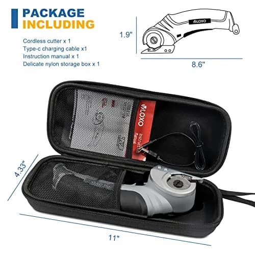 VLOXO Cordless Electric Scissors 4.2V Cardboard Cutter with Safety Lock | Cuts 8mm Thick Materials Effortlessly thumbnail 7
