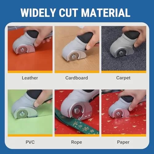 VLOXO Cordless Electric Scissors 4.2V Cardboard Cutter with Safety Lock | Cuts 8mm Thick Materials Effortlessly thumbnail 2