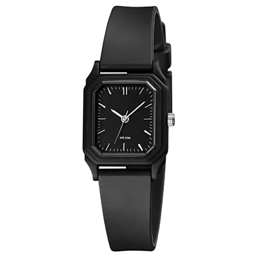 TOOCAT Women Wrist Watch, Ultra-Thin Analog Quartz Waterproof Watch for Women (Black-5) thumbnail 1