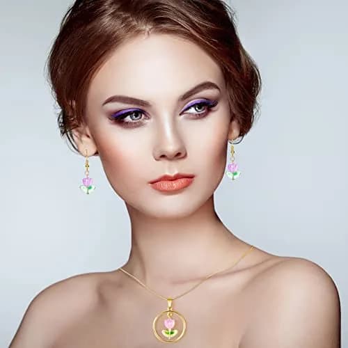 PAGOW 160pcs Tulip Flower Beads, Colorful Glass Translucent Bracelet Beads | Unique DIY Jewelry Craft thumbnail 3