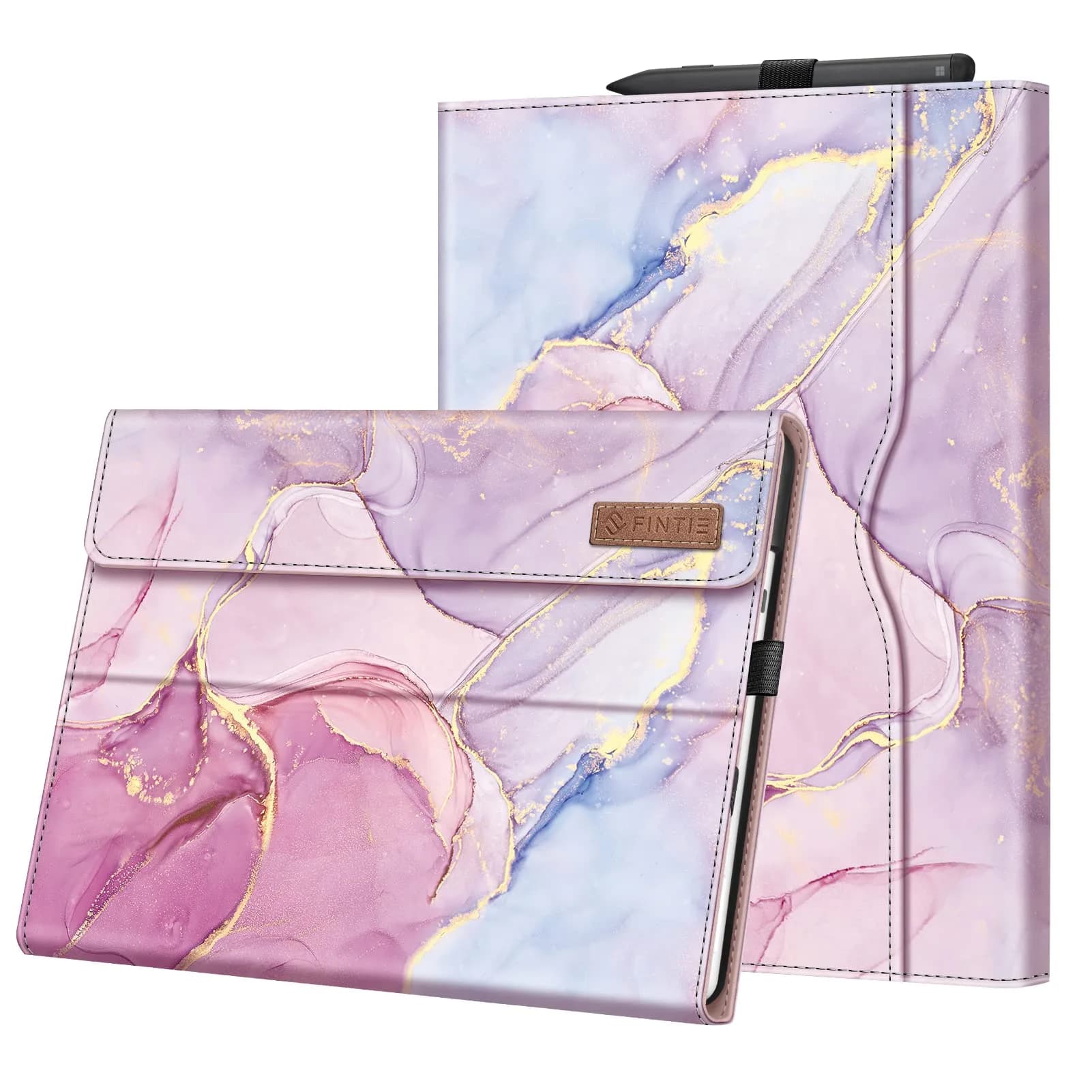 FINTIE Portfolio Case for 13 inch Microsoft Surface Pro 12th (2026)/11/10/9 | Multi-Angle Stand & Premium Faux Leather - main product image