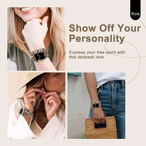 JR.DM Boho Beaded Band for Apple Watch 38mm-42mm | Handmade Braided Rope Strap (en_US) thumbnail 4