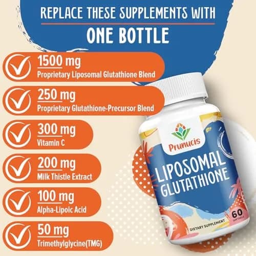 Prunucis Liposomal Glutathione 120 Softgels | High Absorption, Antioxidant Support thumbnail 5