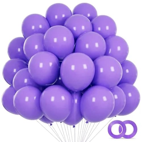 KUULBELA Purple Balloons 110Pcs, 5 Inch Small Latex Party Balloons | Assorted Colors Balloon thumbnail 1